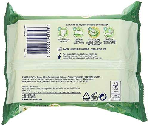 Scottex Sensitive Papel Higiénico con Aloe Vera - 12 paquetes de 66 UD - Total: 792 UD (Compra Recurrente y Descuento al Tramitar)
