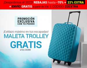 En compras superiores a 15€ Maleta trolley GRATIS!