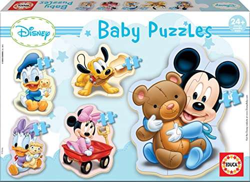Educa - Disney - Baby Mickey Mouse 5 Puzzles Progresivos de 3 a 5 Piezas. Puzzle Infantil
