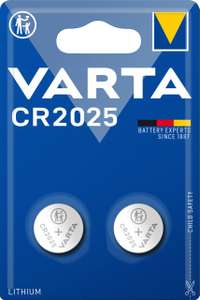 Paquete de dos pilas CR2025 VARTA