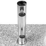 Base de granito Doppler 25 kg - soporte para sombrilla de alta calidad con tubo de acero inoxidable - cuadrado - 37cmx38cmx5,5 cm
