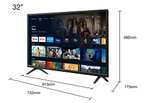TCL 32S5209 - Smart TV de 32" HD con Android , HDR, Micro Dimming, Dolby Audio, Google Assistant, Chromecast, Google Home