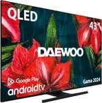 Daewoo D43DH55UQMS 2024 - QLED Android TV 43 Pulgadas 4K HDR, Dolby Vision & Dolby Atmos, Chromecast Built In. 50" por 329€, 55" por 413,62€
