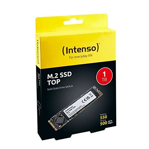 Intenso M.2 SSD Top 1 TB (M.2 2280, SATA III, hasta 550 MB/s)