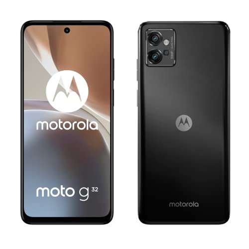 Motorola g32, libre 6/128 GB, Qualcomm Snapdragon 680, cámara de 50 MP, Android 12. Pantalla FHD+ de 6,5", 90 Hz, batería de 5000 mAh, Gris