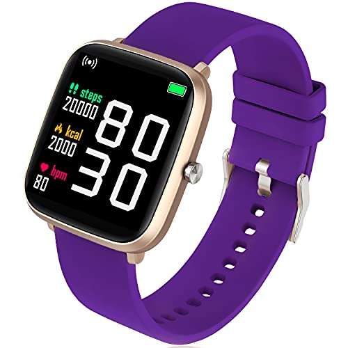 Smartwatch , reloj de pulsera Fitness con monitor de frecuencia cardíaca y Fitness Tracke para iPhone y Android