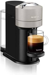 Krups Vertuo Next YY4298FD Cafetera exprés para cápsulas Nespresso, 5 tamaños de taza, 1,1 litros, color gris claro