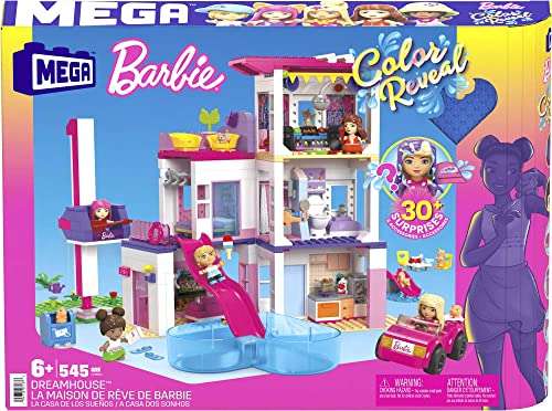 MEGA Construx Barbie Color Reveal Dreamhouse Casa con bloques de construcción con 8 habitaciones modulares (También En ECI)