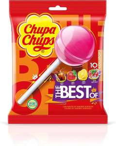 Pack 12 Chupa Chups The Best Of: cola, fresa, limón y fresa-nata desde España