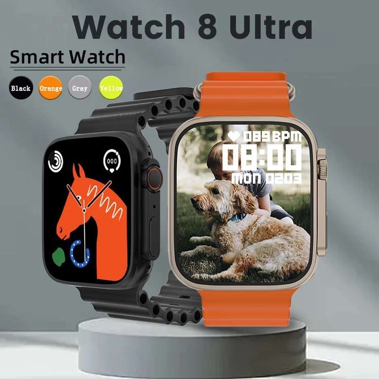 Watch 8 Ultra Unisex con NFC, Llamadas, iOS y Android - Varios Colores