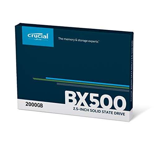 Crucial BX500 2TB 3D NAND SATA 2.5 pulgadas SSD interno