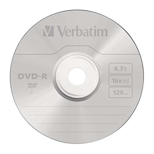 Verbatim 43549 - Pack de DVD-R vírgenes (100 Unidades, 4.7 GB, 16 x)