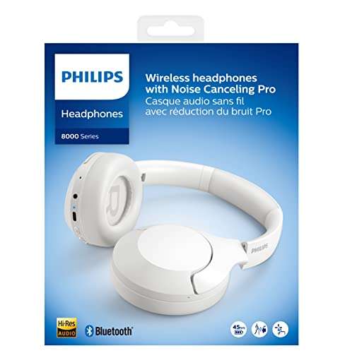 Philips TAH8506WT, cancelación de Ruido Pro, Auriculares inalámbricos. Blancos o negros