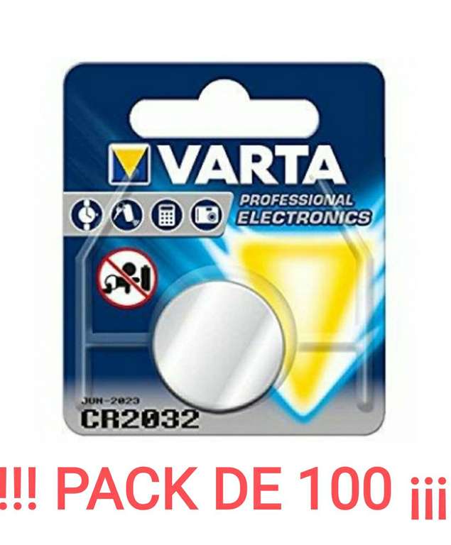 Pack De 100 Pilas Cr2032 De Litio 3v 230mah Varta