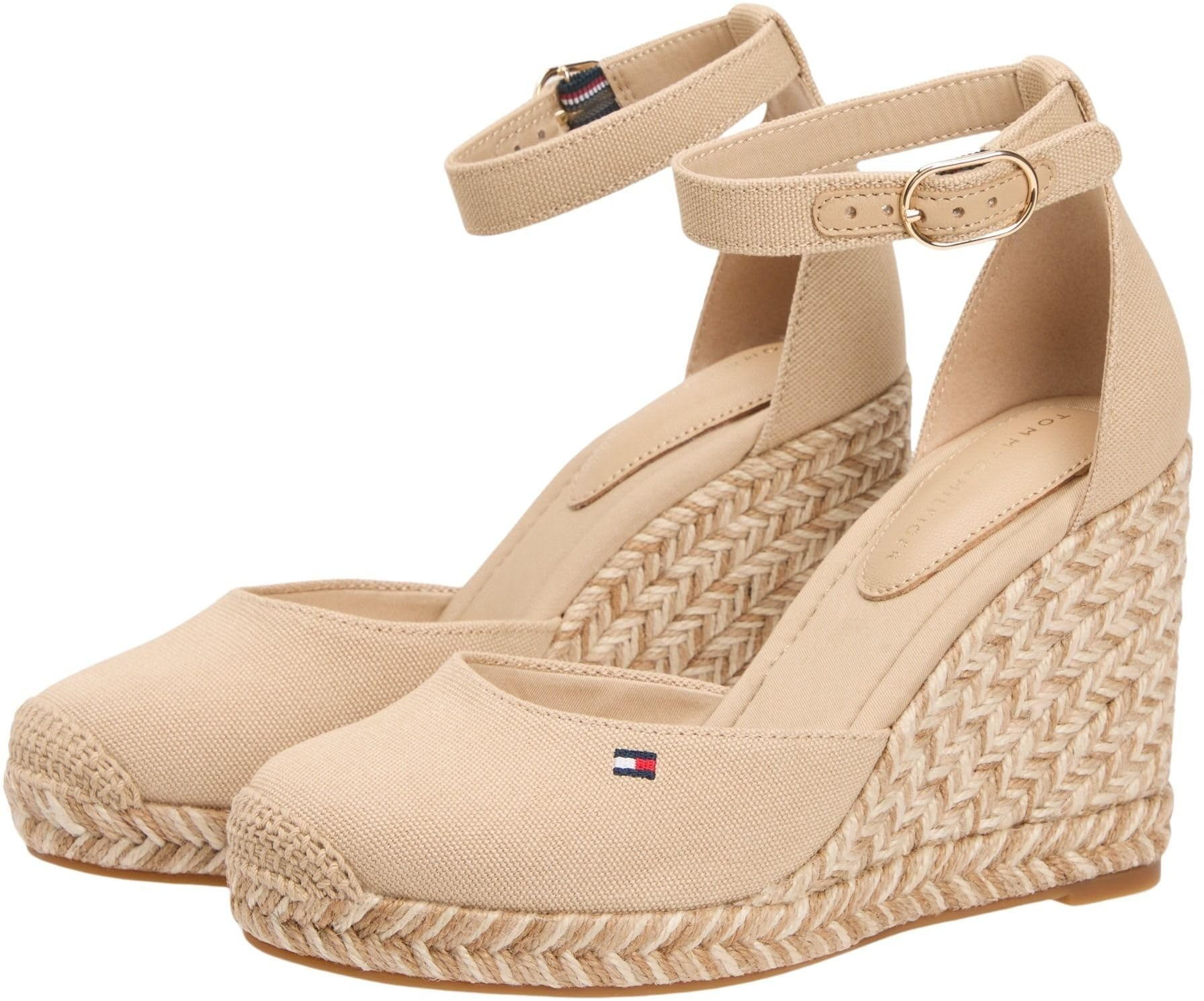Tommy Hilfiger Flag High Wedge Espad Closed Toe Fw0fw09225, Alpargatas de cuña Mujer