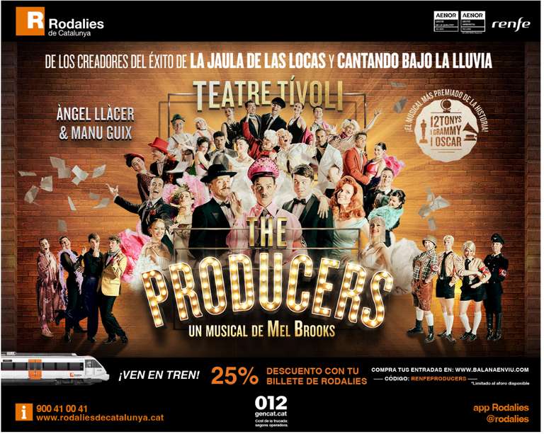 Descuento del 25% para el musical "The producers" en el teatro Tívoli de Barcelona