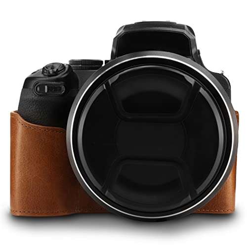 Funda de cuero para cámara de fotos MegaGear Estuche Ever Ready Compatible con Nikon Coolpix P1000