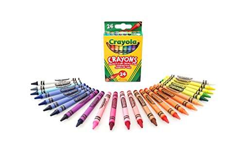 Crayones Crayola: 24 crayones de cera de colores surtidos
