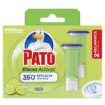 (3x2) Pato Discos Activos Lima - Pack de 2 Recambios (12 Discos) - Limpia y Desinfecta el Inodoro (Total 36 )