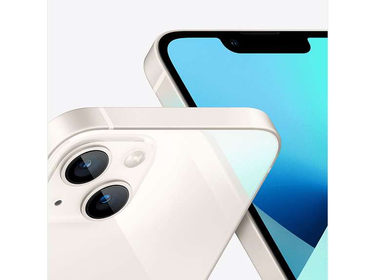 APPLE iPhone 13, Blanco estrella, 128 GB, 5G, 6.1" OLED Super Retina XDR, Chip A15 Bionic, iOS