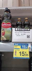 2 x Aceite de oliva virgen extra Carbonell 1 litro + acumulación de 15,95€ (7,98€ cada botella)