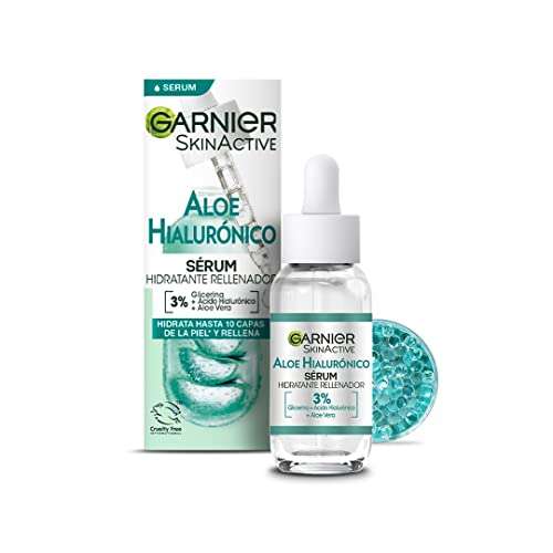 Skincare de Garnier. Serum con ácido hialurónico y aloe vera
