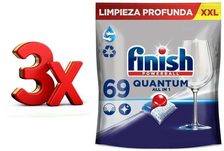 3x Packs Finish Powerball Quantum All in 1 69 Pastillas [207 TOTAL // 0,13€ C/UD]