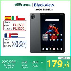 Tablet Blackview MEGA 1 de 11,5 pulgadas, 2,4 K, 120Hz, Pantalla de 24(12 + 12)GB, 256GB, 8800mAh, cámara de 50MP + 13MP, carga rápida 33W