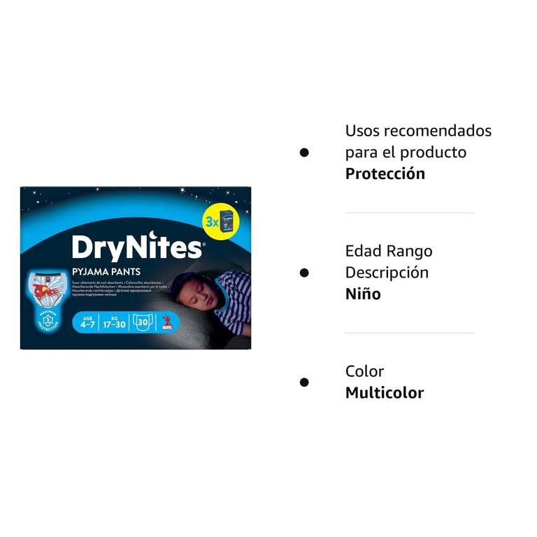 2 X Huggies DryNites Calzoncillos absorbentes