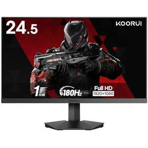 KOORUI 24.5" Monitor, FHD 180Hz sRGB 99% VA 1ms