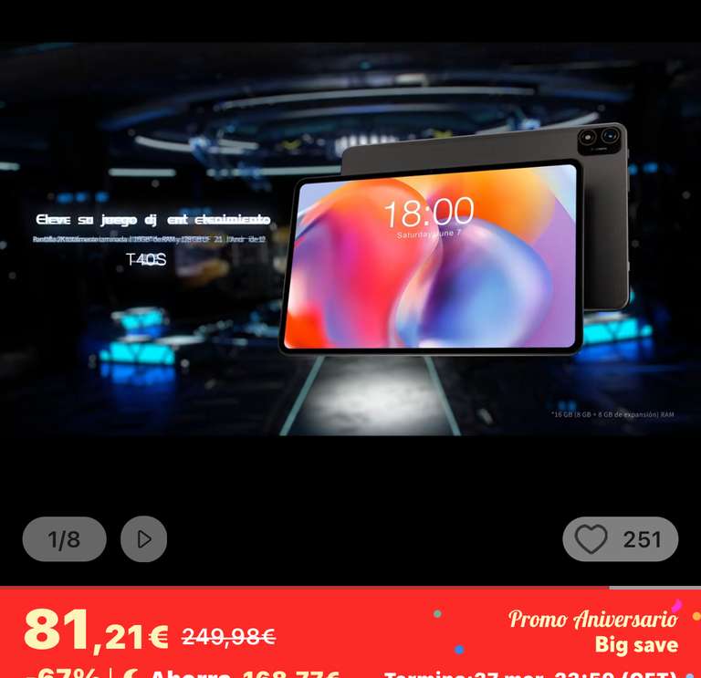 Tablet TECLAST T40S Android 12 Tableta, 10,4”