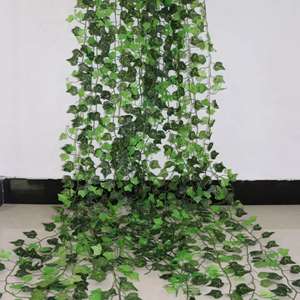 Guirnalda de decoración artificial para el hogar, enredadera artificial de hojas de hiedra
