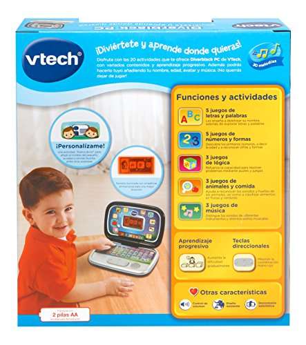 VTech - Diverblack PC, ordenador infantil educativo para niños +3 años, Versión ESP