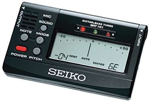 Seiko SAT101B - Afinador para guitarra y bajo,