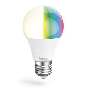 Hama | Bombilla LED Inteligente (Bombilla inteligente WIFI, LED, Lampe E27, 10W, Regulable, Compatible con Alexa, Google Home ) Multicolor