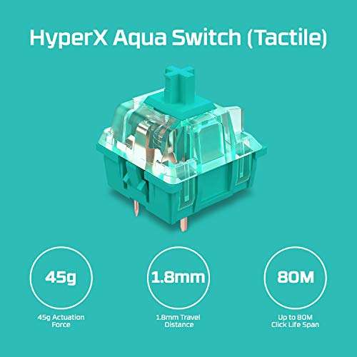 HyperX Alloy Origins Core – Teclado mecánico para juegos RGB, Tenkeyless, interruptores HyperX Aqua, (QWERTY – US Layout)