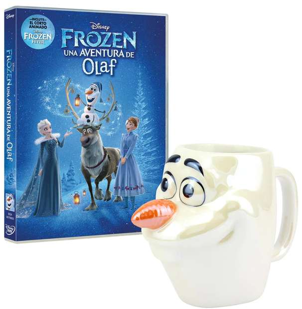 Taza 3D + DVD Disney Frozen II Olaf.