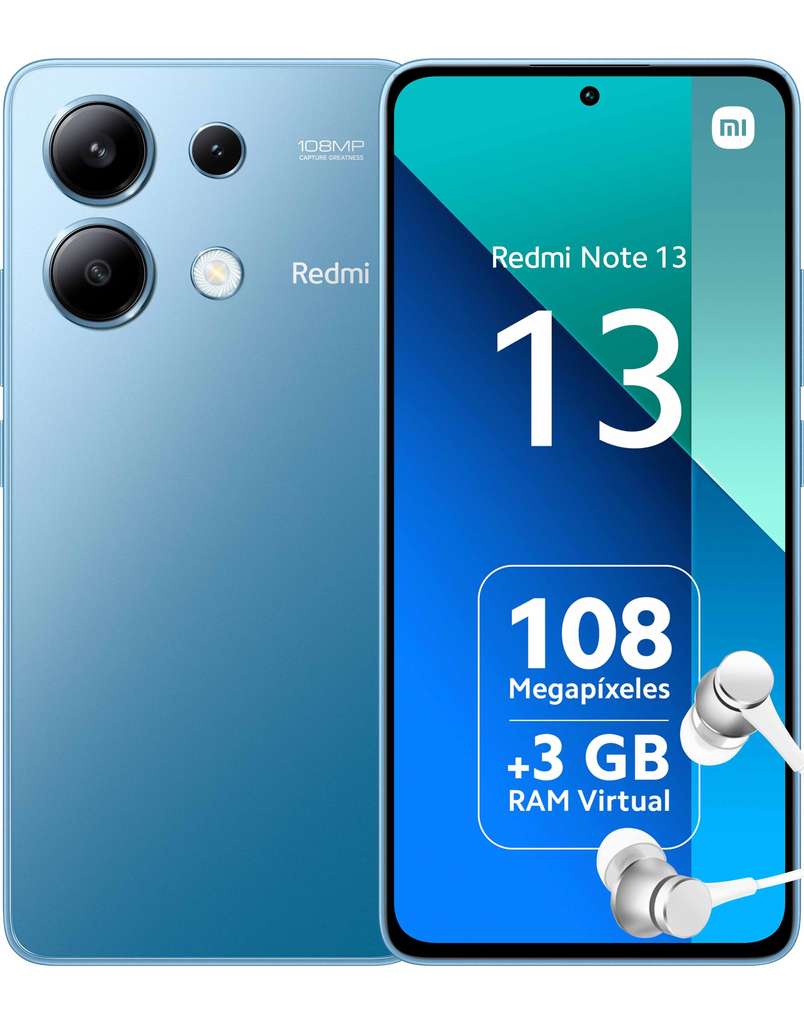 Xiaomi Redmi Note 13 4G - Smartphone de 8+128 GB Pantalla de 6,67 AMOLED  FHD+ 120Hz, Snapdragon 685, cámara 108MP, Carga rápida 33W, Azul »  Chollometro