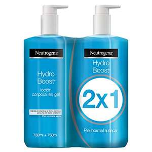 Neutrogena Hydro Boost Loción Corporal, Gel Hidratante con Ácido Hialurónico, Piel Normal a Seca, 2 x 750ml