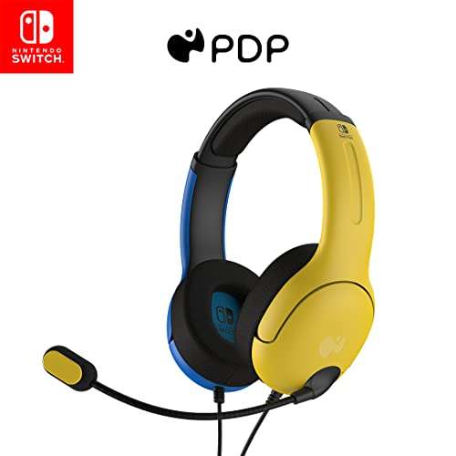 PDP LVL40 Auriculares estéreo Nintendo Switch, Amarillo y azul