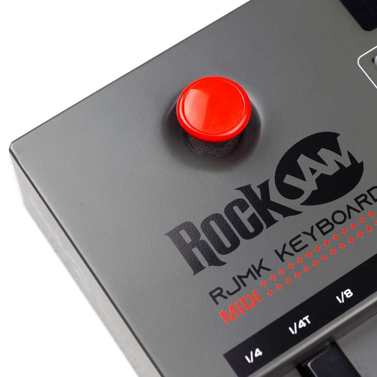 Controlador de teclado RockJam Go, MIDI USB y Bluetooth de 25 teclas con 8 almohadillas de batería retroiluminadas, 8 perillas.