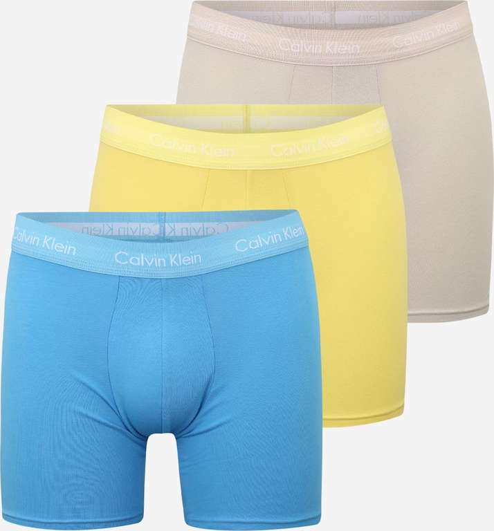 Calzoncillo boxer Calvin Klein Underwear en Beige, Azul, Amarillo. Tallas XS a XL