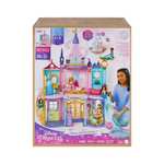 Mattel Disney Princess Castillo aventuras reales Casa de muñecas con dos pisos, muebles y accesorios, con luces y sonidos, juguete +3 años