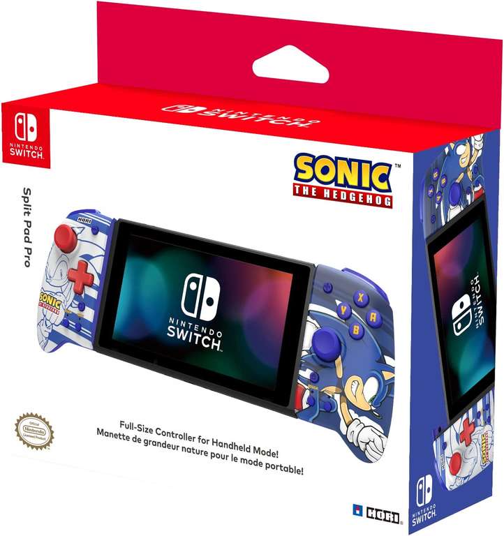 Hori - Controlador Sonic Split Pad Pro Azul Para Nintendo Switch (Nintendo Switch)