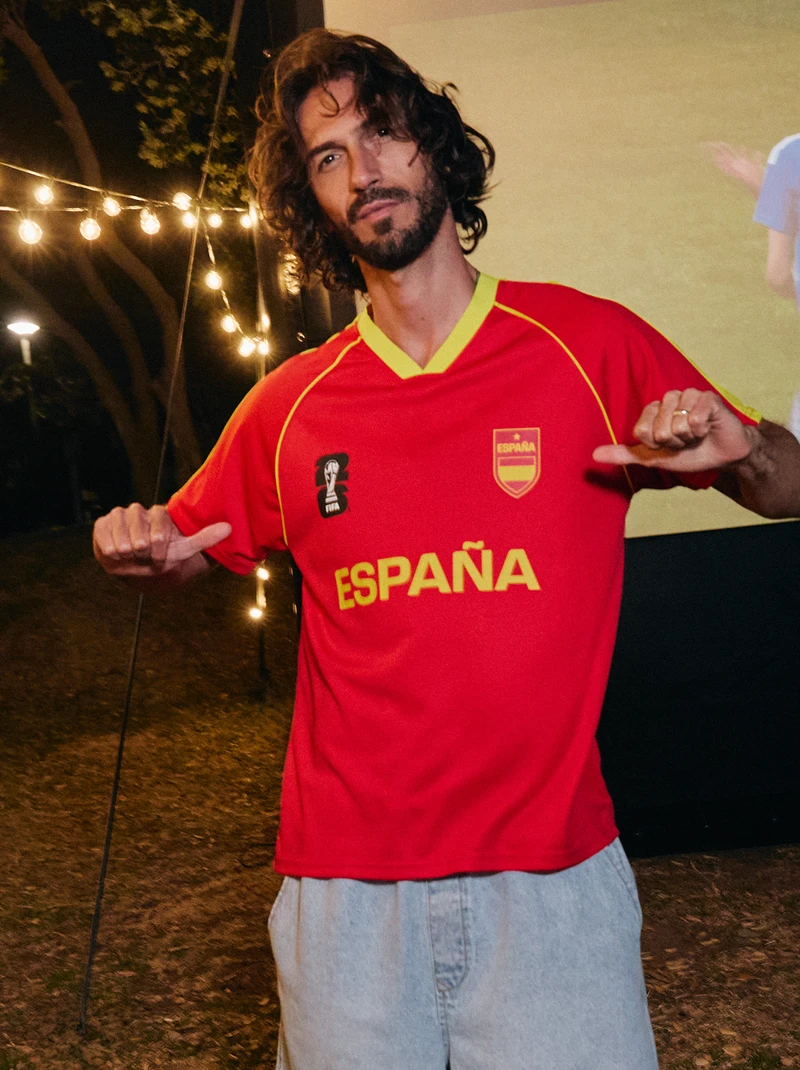 Camisetas con licencia oficial de la Copa Mundial de la FIFA 26 - España - Rojo tallas L, XL, XXL