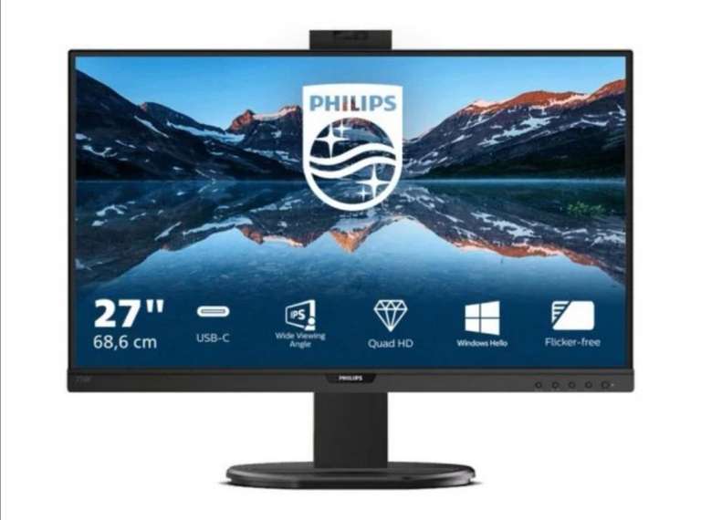 Philips Monitor USB-C 276B9H/00-27" QHD, 75Hz, IPS, Adaptive Sync (2560x1440, 350 CD/m, HDMI 1x1.4, Displayport 1x1.2), Webcam