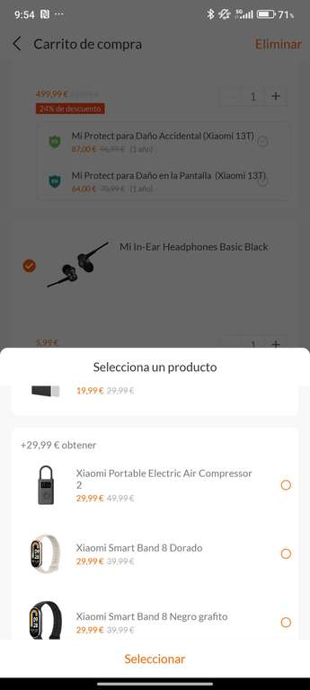 Compresor de aire portátil Xiaomi Air 2 + Auriculares (Con mi points 20'7€)