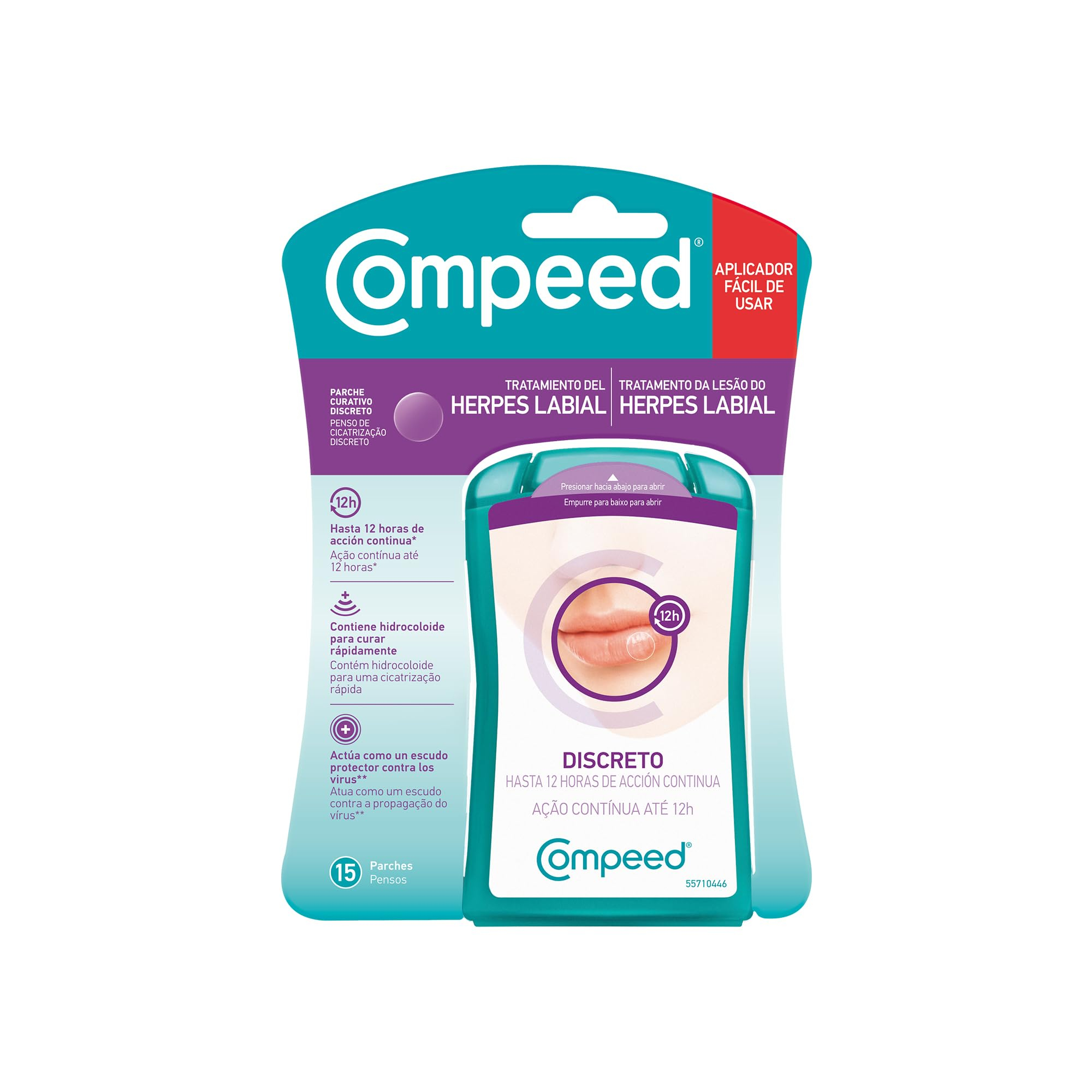 Pack 15 uds Compeed Herpes Labial, Parches Hidrocoloides