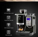 DEVISIB-cafetera semiautomática 3 en 1 con molinillo y vaporizador de leche para hacer café Latte, capuchino, Americano