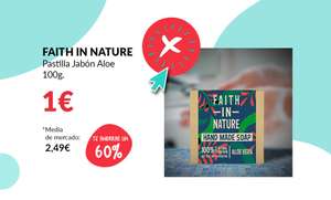 Pastilla de jabón Aloe Vera 100% natural hecho a mano Faith in Nature x 1€